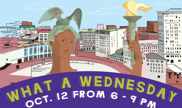 Sample the work of 65 composers, video artists, and poets on Monument Circle, Oct. 19
